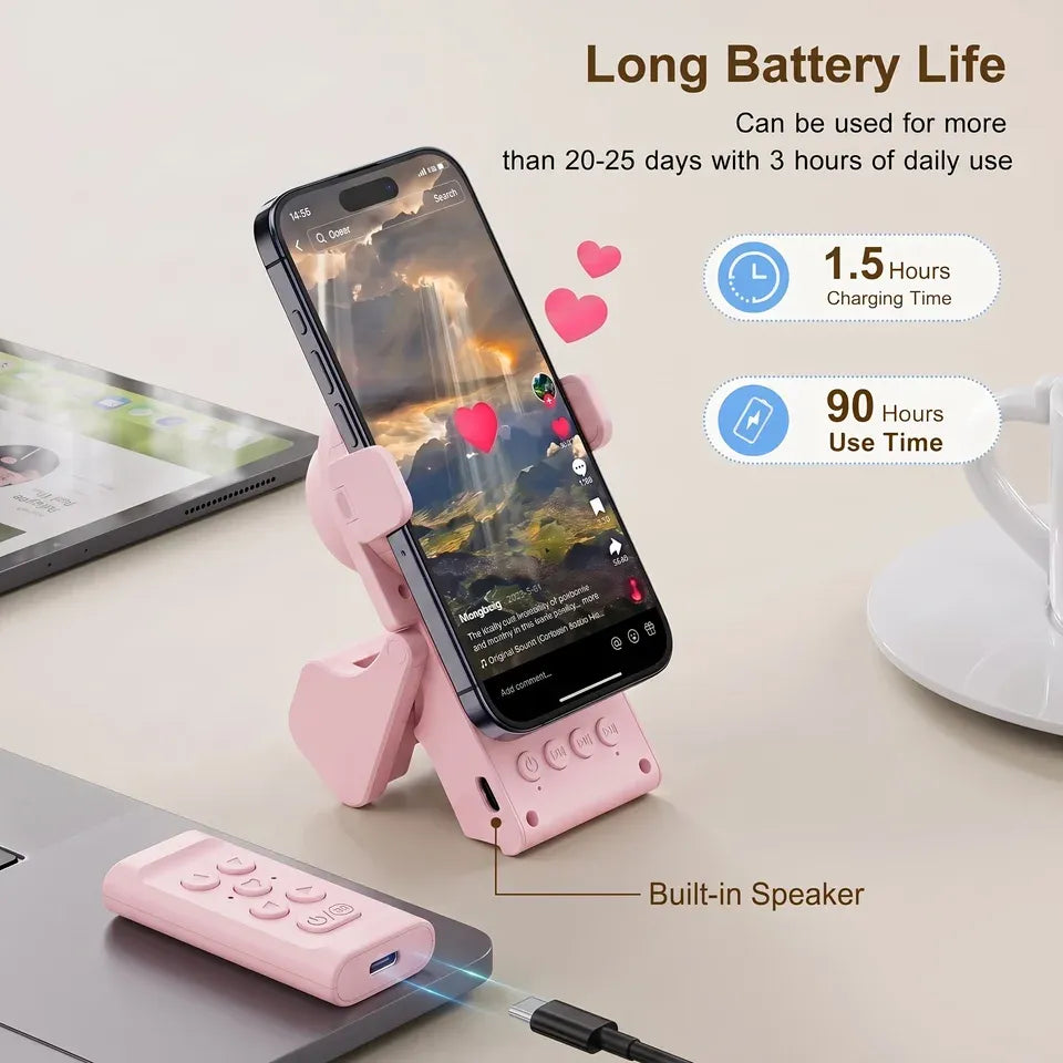 Télécommande sans fil + support pliable 2-en-1'