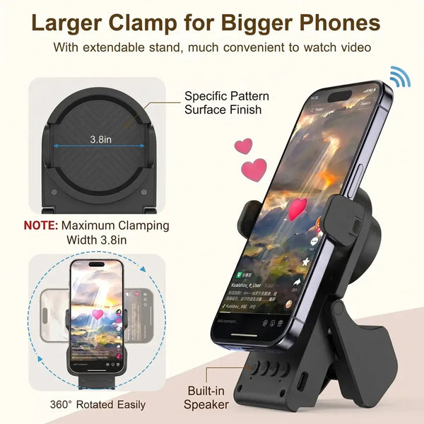 Télécommande sans fil + support pliable 2-en-1'
